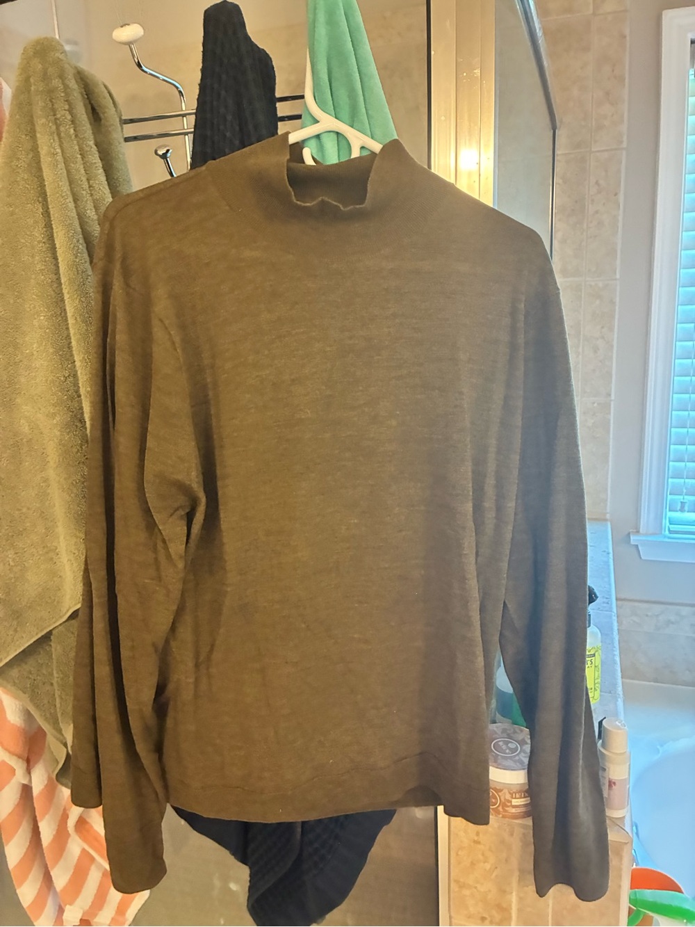J. Crew Olive Green Women's Turtleneck Sweater